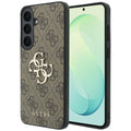 Husa de protectie Guess Leather 4G compatibil cu Samsung Galaxy S26 FE, Maro