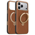 Husa de protectie Torras QPRO Leather Series compatibil cu iPhone 18 Pro Max / iPhone 17 Pro Max, Maro
