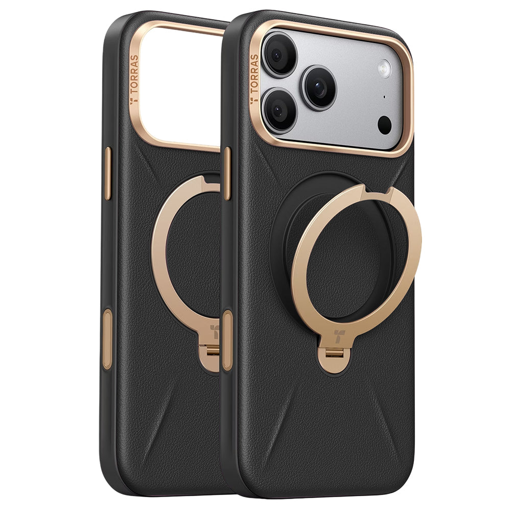 Husa de protectie Torras QPRO Leather Series compatibil cu iPhone 18 Pro Max / iPhone 17 Pro Max, Negru