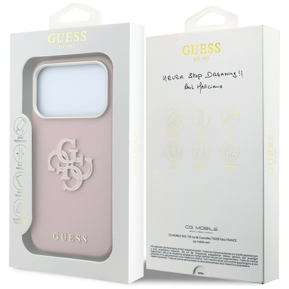 Husa de protectie Guess compatibil cu iPhone 17 Pro Max / iPhone 18 Pro Max, Roz