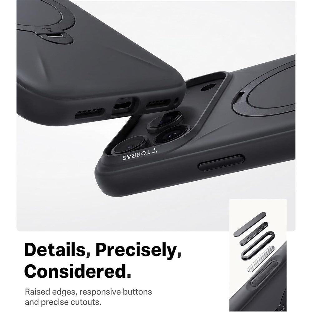 Husa de protectie Torras QPRO Silicone Series compatibil cu iPhone 18 Pro Max / iPhone 17 Pro Max, Negru
