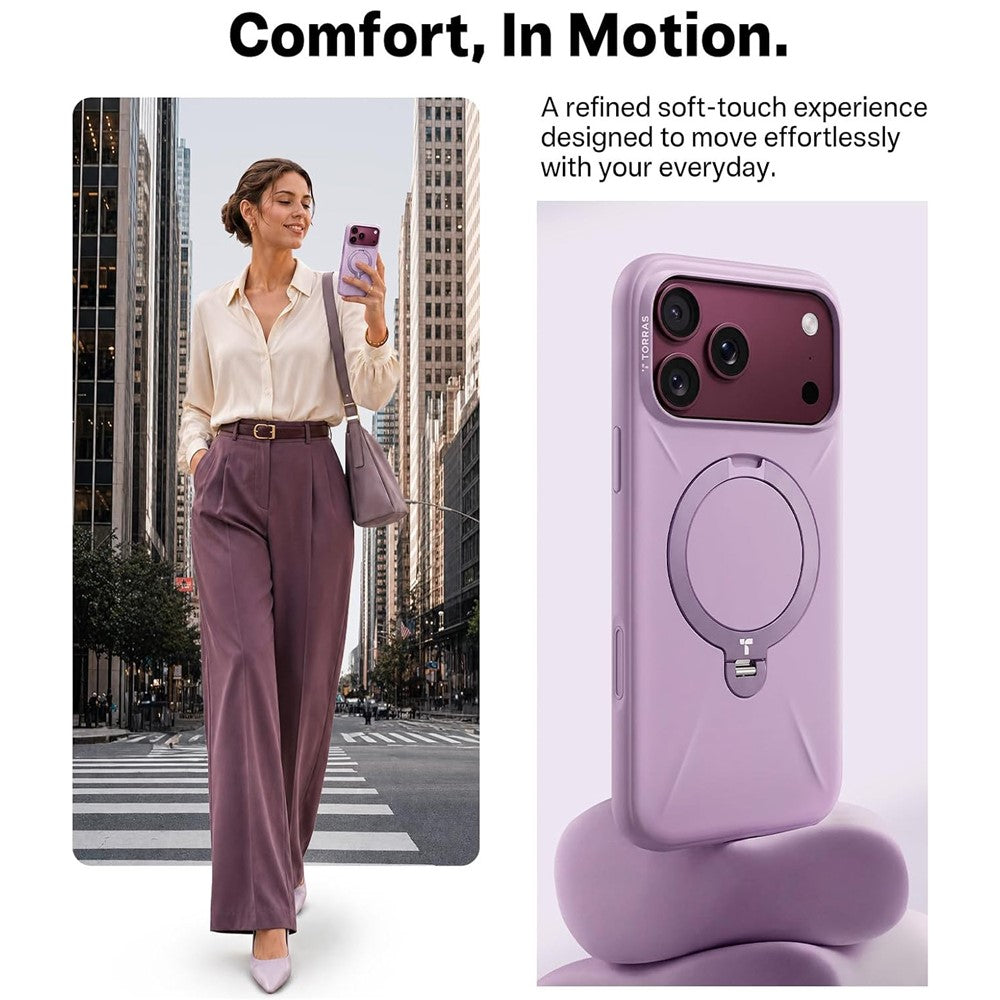 Husa de protectie Torras QPRO Silicone compatibil cu iPhone 18 Pro Max / iPhone 17 Pro Max, Mov