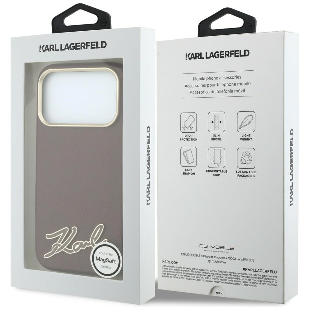 Husa de protectie Karl Lagerfeld compatibil cu iPhone 18 Pro / iPhone 17 Pro, Bordo