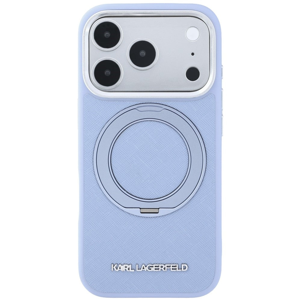 Husa de protectie Karl Lagerfeld Saffiano compatibil cu iPhone 18 Pro Max / iPhone 17 Pro Max, Albastru