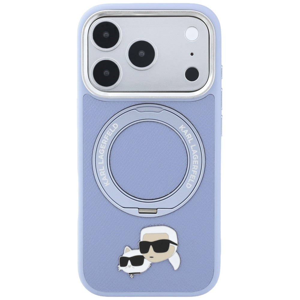 Husa de protectie Karl Lagerfeld Saffiano compatibil cu iPhone 17 Pro Max / iPhone 18 Pro Max, Albastru