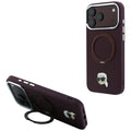 Husa de protectie Karl Lagerfeld Saffiano compatibil cu iPhone 18 Pro / iPhone 17 Pro, Bordo