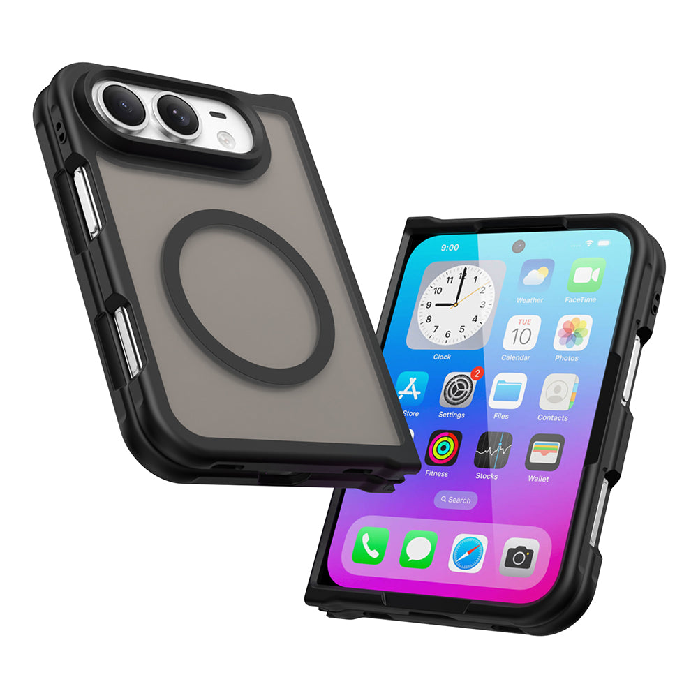 Husa de protectie Techsuit HaloFrost II MagSafe compatibil cu iPhone Duo, Negru