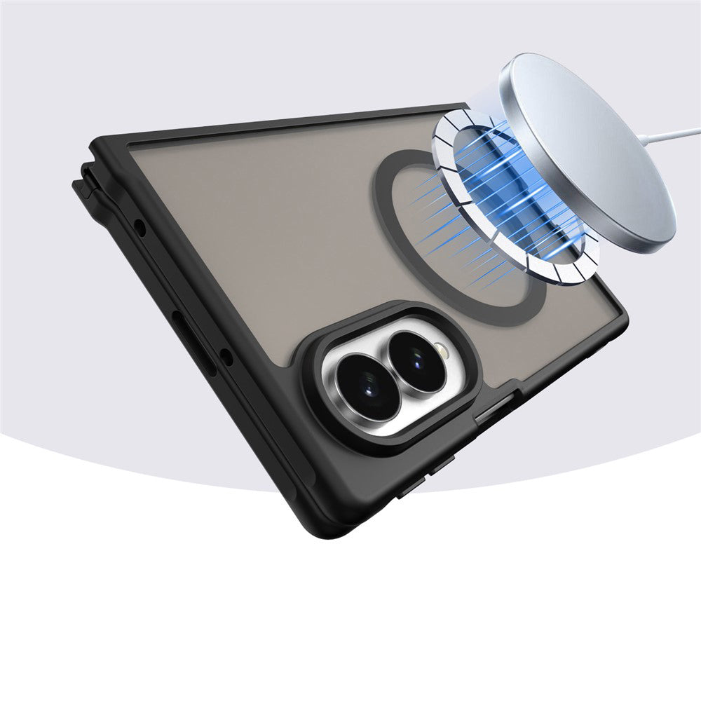 Husa de protectie Techsuit HaloFrost II MagSafe compatibil cu iPhone Duo, Negru