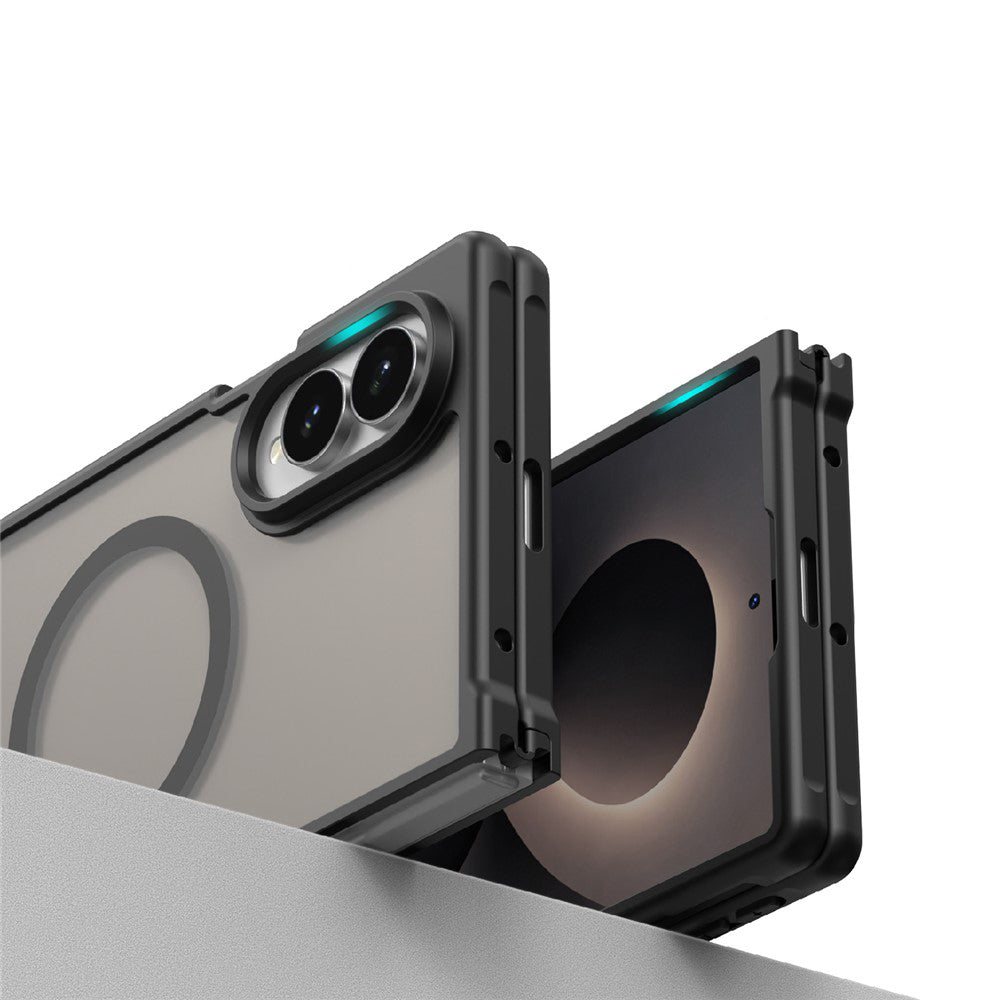 Husa de protectie Techsuit HaloFrost II MagSafe compatibil cu iPhone Duo, Negru