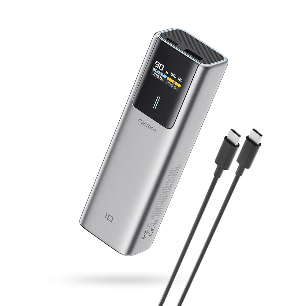 Baterie externa Cuktech CKPB100PGLBL, 10000mAh, USB / USB-C, 150W, Gri
