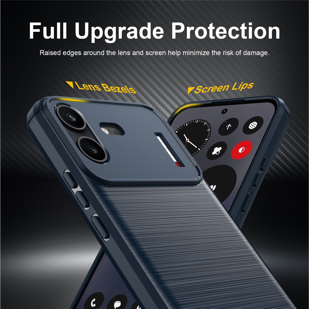 Husa de protectie Techsuit Carbon Silicone compatibil cu Nothing Phone (4b), Albastru