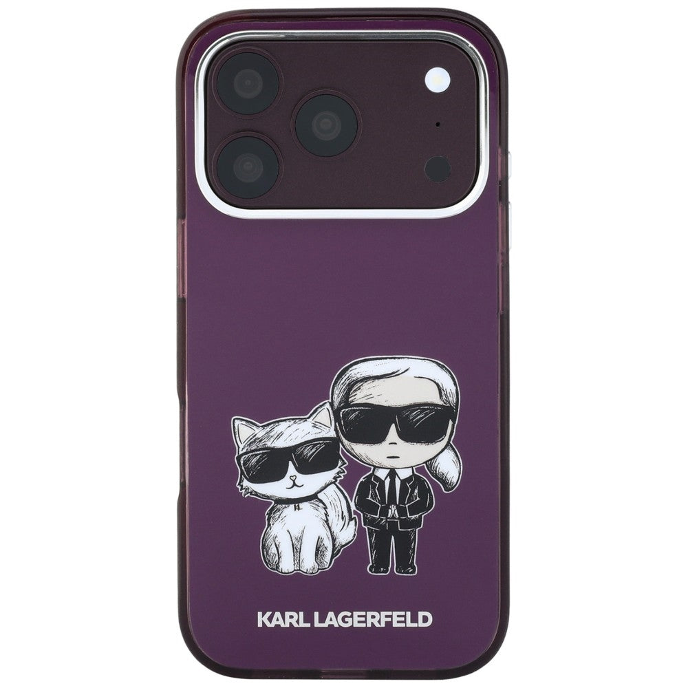 Husa de protectie Karl Lagerfeld compatibil cu iPhone 17 Pro Max / iPhone 18 Pro Max, Bordo