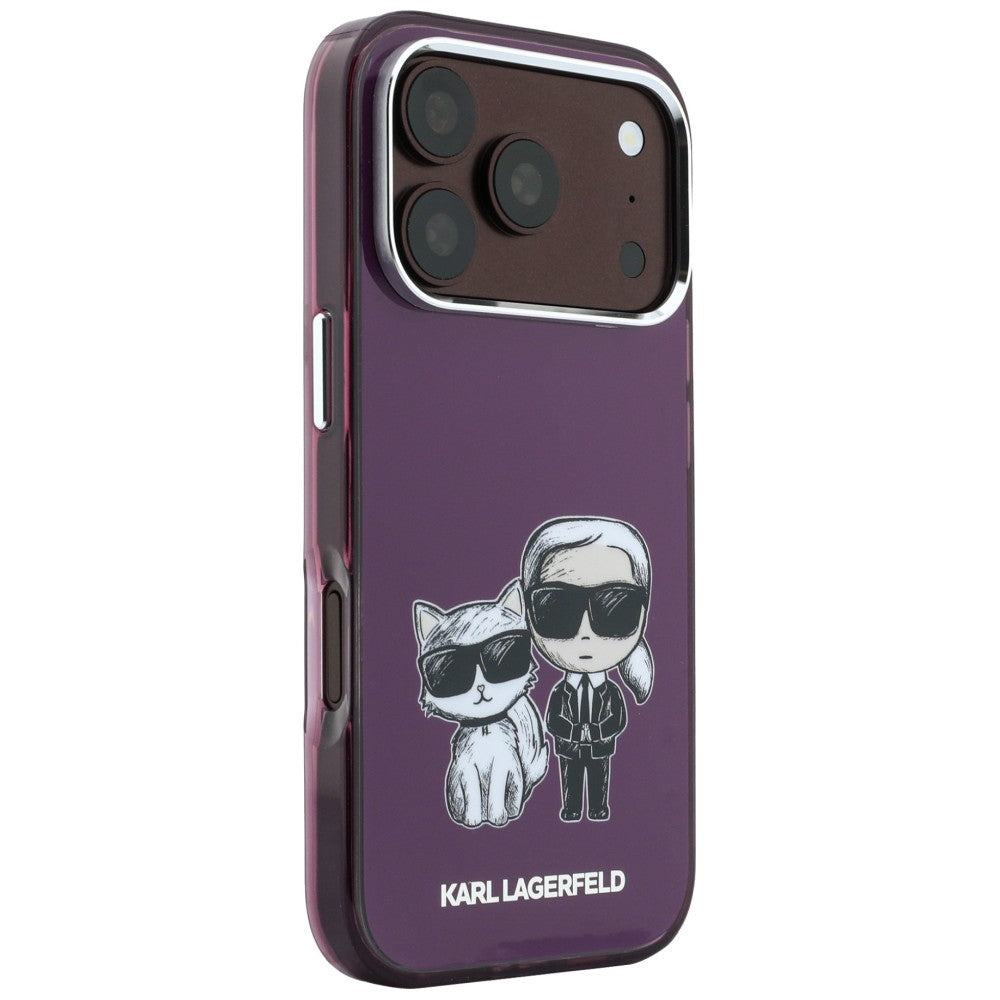 Husa de protectie Karl Lagerfeld compatibil cu iPhone 17 Pro Max / iPhone 18 Pro Max, Bordo
