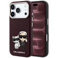 Husa de protectie Karl Lagerfeld compatibil cu iPhone 17 Pro Max / iPhone 18 Pro Max, Roșu Burgundy