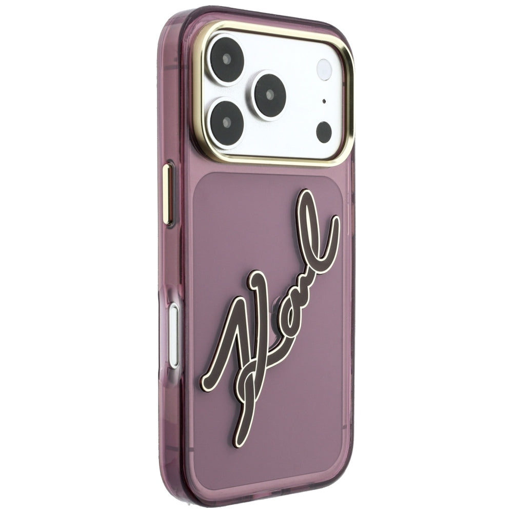 Husa de protectie Karl Lagerfeld compatibil cu iPhone 17 Pro / iPhone 18 Pro, Bordo