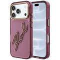 Husa de protectie Karl Lagerfeld compatibil cu iPhone 17 Pro / iPhone 18 Pro, Bordo
