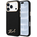 Husa de protectie Karl Lagerfeld Saffiano compatibil cu iPhone 18 Pro / iPhone 17 Pro, Negru