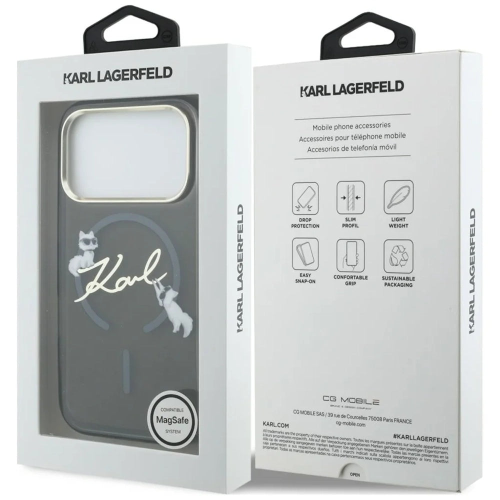 Husa de protectie Karl Lagerfeld compatibil cu iPhone 17 Pro Max / iPhone 18 Pro Max, Negru