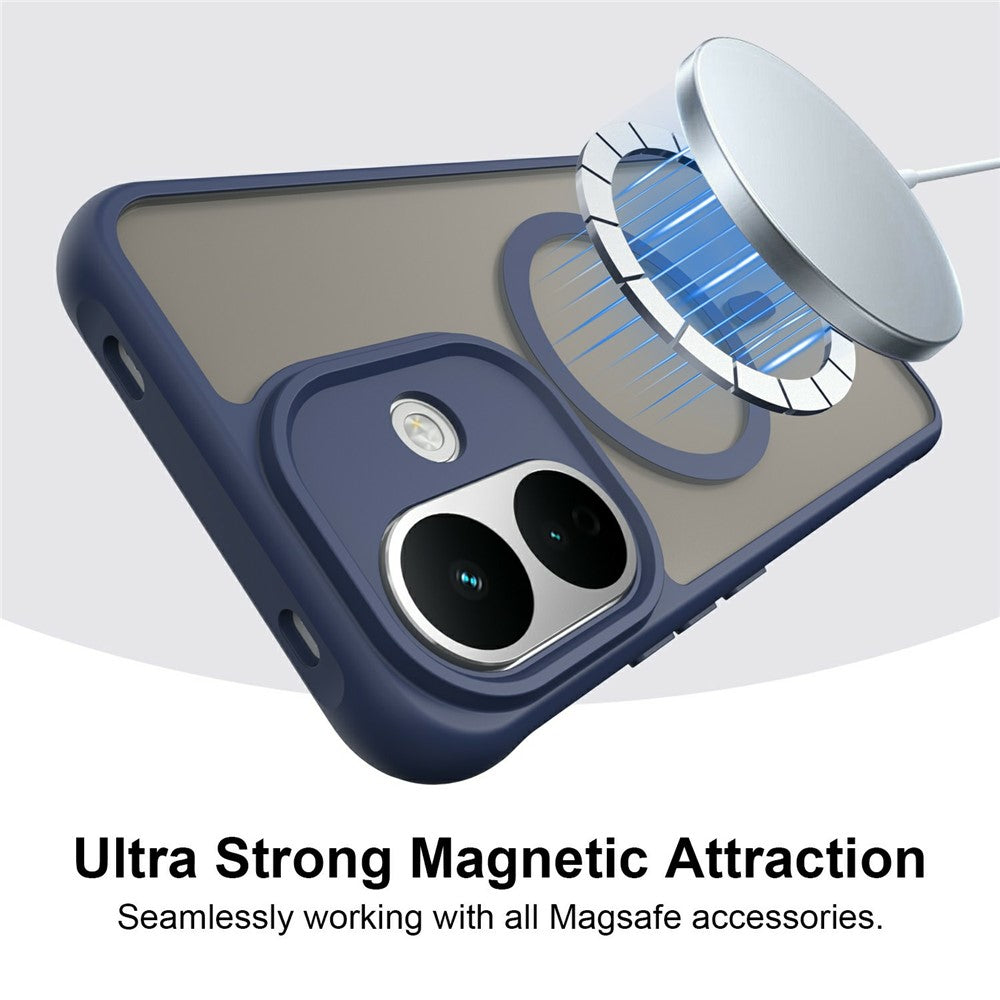 Husa de protectie Techsuit HaloFrost II MagSafe compatibil cu Xiaomi Redmi Note 17 4G / Redmi Note 17 5G, Albastru