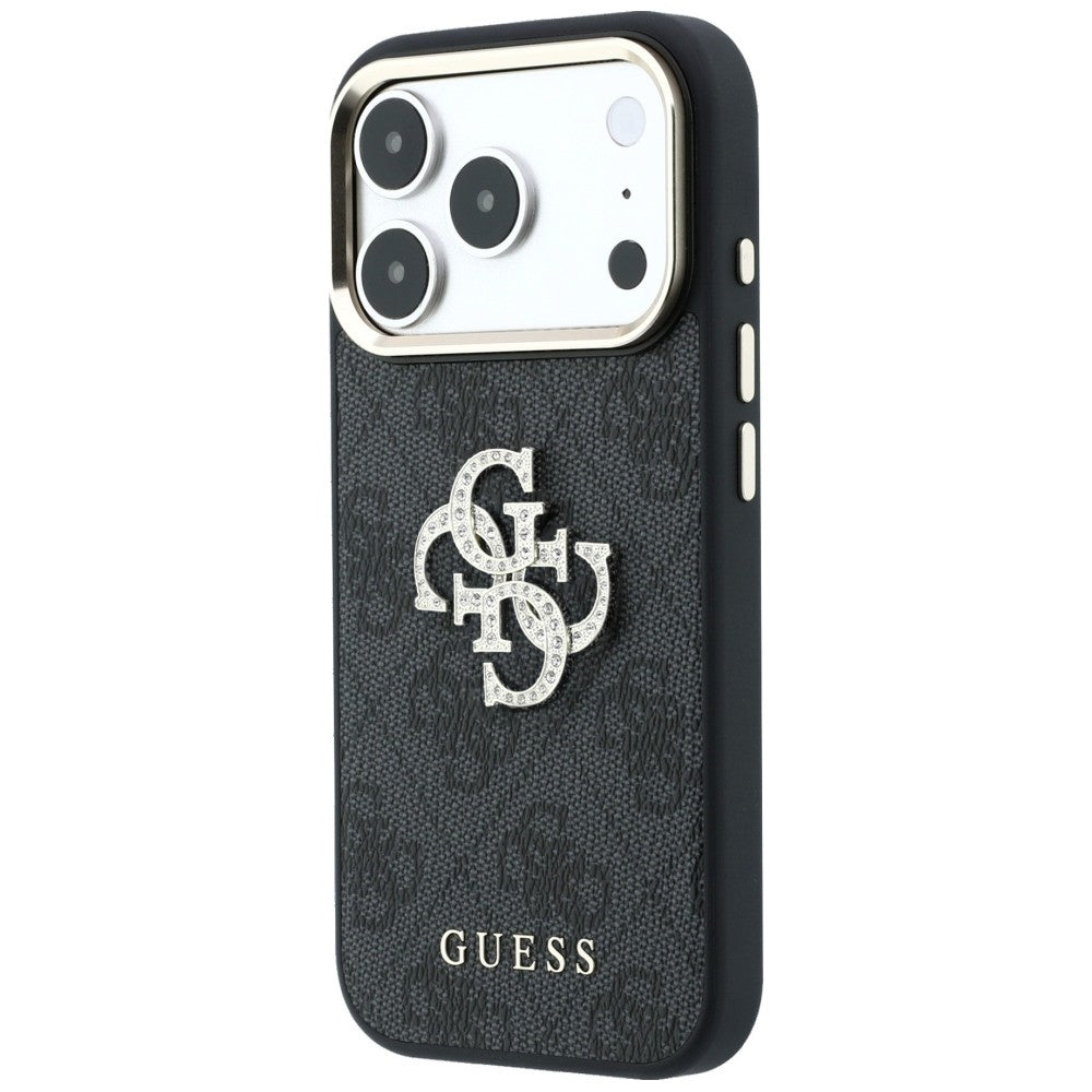 Husa de protectie Guess Leather 4G compatibil cu iPhone 18 Pro / iPhone 17 Pro, Negru