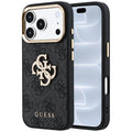 Husa de protectie Guess Leather 4G compatibil cu iPhone 18 Pro / iPhone 17 Pro, Negru