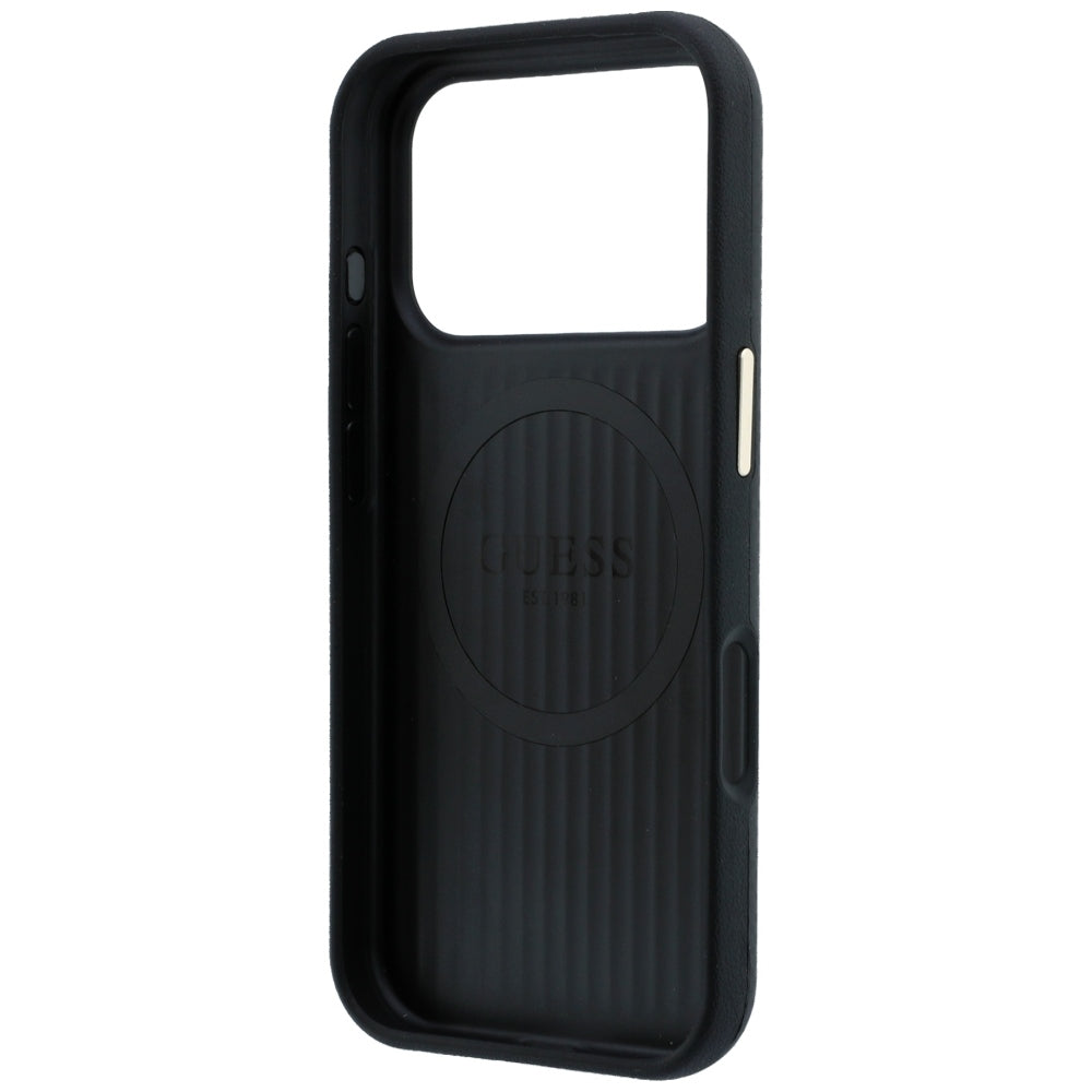 Husa de protectie Guess Kevlar Triangle Logo compatibil cu iPhone 18 Pro Max / iPhone 17 Pro Max, Negru