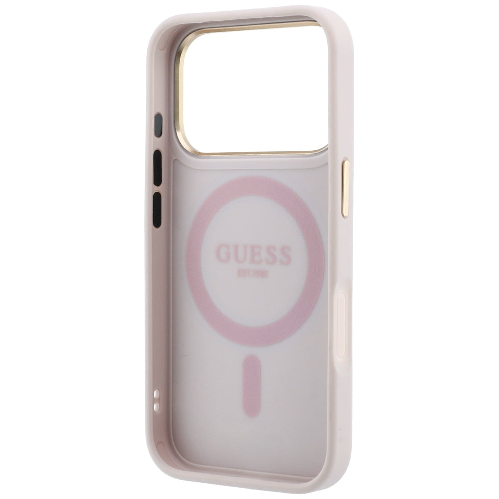 Husa de protectie Guess Ring Stand 360 compatibil cu iPhone 18 Pro / iPhone 17 Pro, Roz