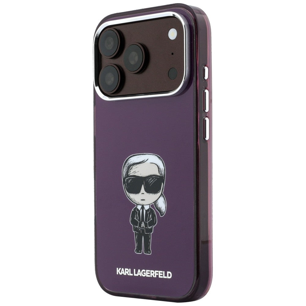 Husa de protectie Karl Lagerfeld IML Ikonik compatibil cu iPhone 17 Pro Max / iPhone 18 Pro Max, Bordo