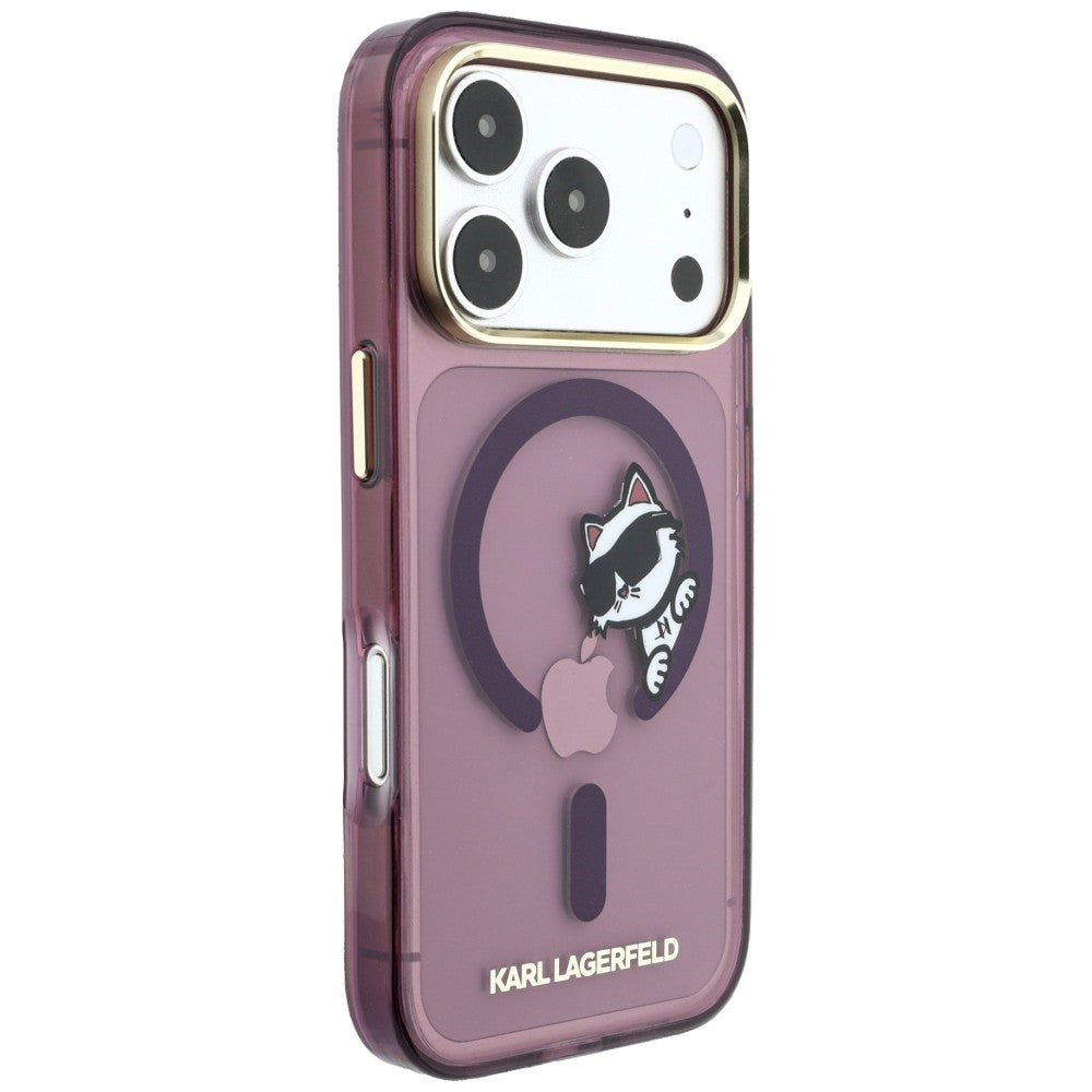 Husa de protectie Karl Lagerfeld compatibil cu iPhone 17 Pro Max / iPhone 18 Pro Max, Roșu Inchis