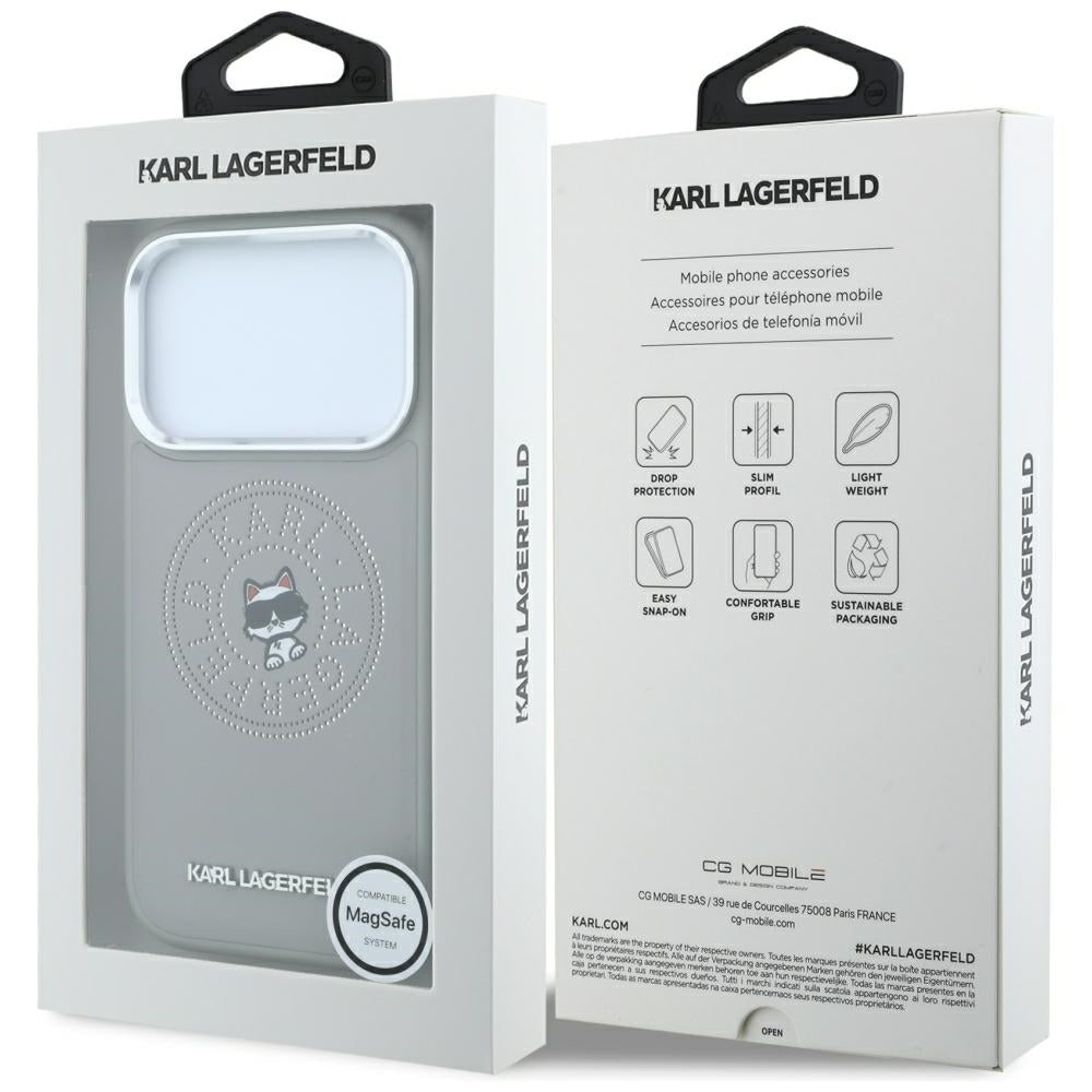 Husa de protectie Karl Lagerfeld compatibil cu iPhone 18 Pro Max / iPhone 17 Pro Max, Gri