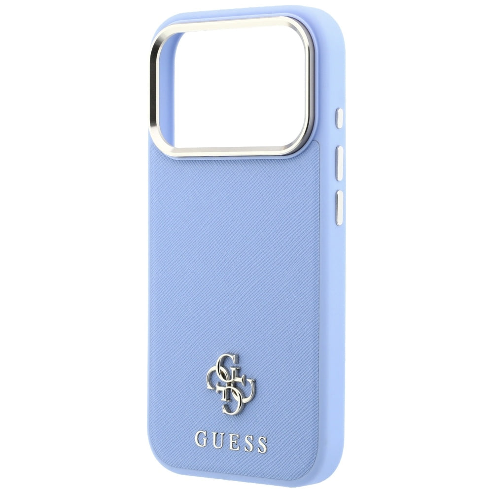 Husa de protectie Guess Saffiano compatibil cu iPhone 18 Pro Max / iPhone 17 Pro Max, Albastru