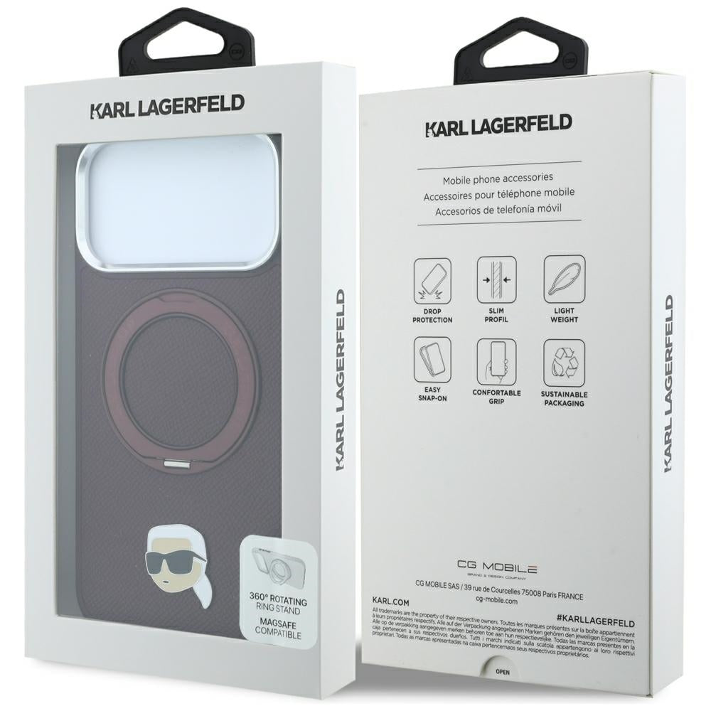 Husa de protectie Karl Lagerfeld compatibil cu iPhone 17 Pro Max / iPhone 18 Pro Max, Roșu