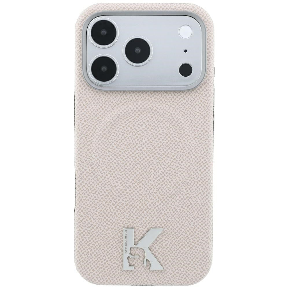 Husa de protectie Karl Lagerfeld compatibil cu iPhone 17 Pro Max / iPhone 18 Pro Max, Bej