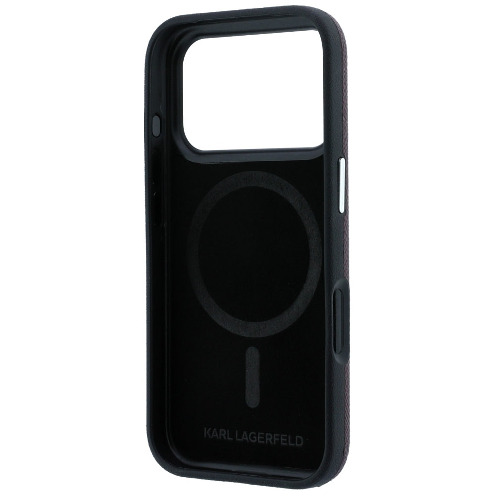 Husa de protectie Karl Lagerfeld compatibil cu iPhone 17 Pro Max / iPhone 18 Pro Max, Bordo