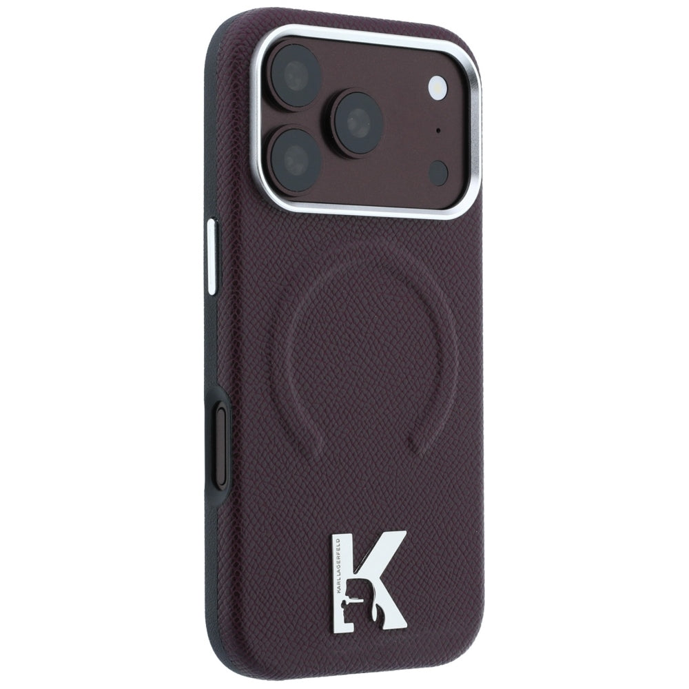 Husa de protectie Karl Lagerfeld compatibil cu iPhone 18 Pro / iPhone 17 Pro, Bordo