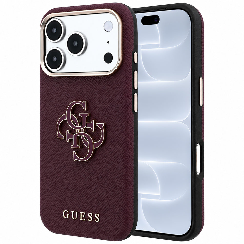 Husa de protectie Guess compatibil cu iPhone 18 Pro / iPhone 17 Pro, Bordo