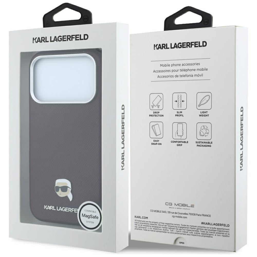 Husa de protectie Karl Lagerfeld compatibil cu iPhone 18 Pro / iPhone 17 Pro, Bordo