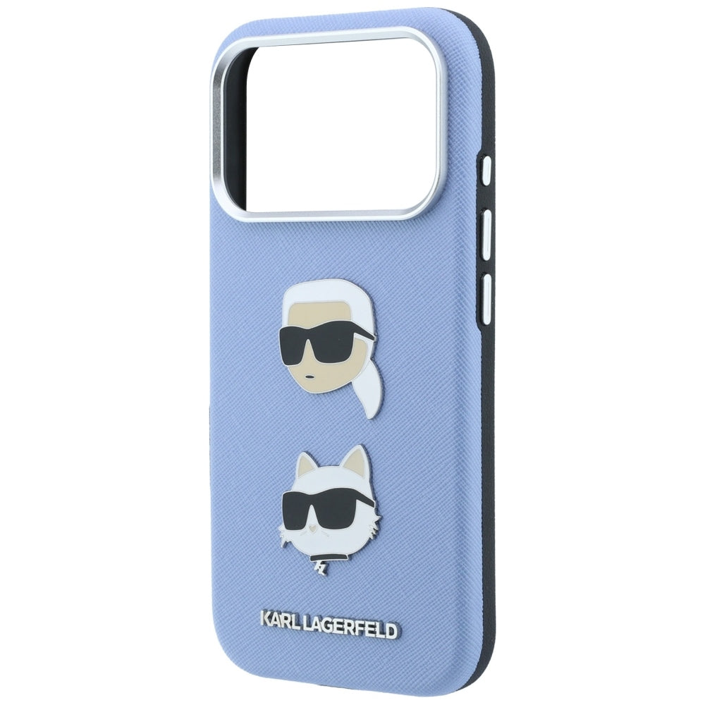 Husa de protectie Karl Lagerfeld Saffiano compatibil cu iPhone 18 Pro / iPhone 17 Pro, Albastru