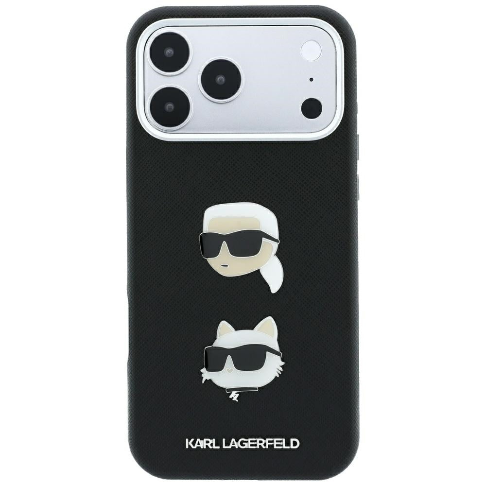 Husa de protectie Karl Lagerfeld Saffiano compatibil cu iPhone 17 Pro Max / iPhone 18 Pro Max, Negru