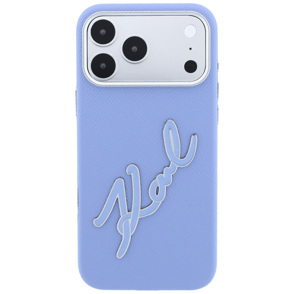 Husa de protectie Karl Lagerfeld compatibil cu iPhone 17 Pro Max / iPhone 18 Pro Max, Albastru