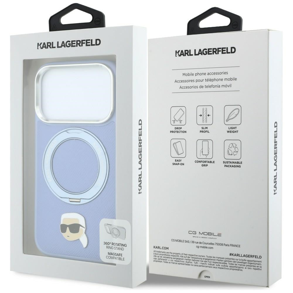 Husa de protectie Karl Lagerfeld compatibil cu iPhone 18 Pro Max / iPhone 17 Pro Max, Albastru