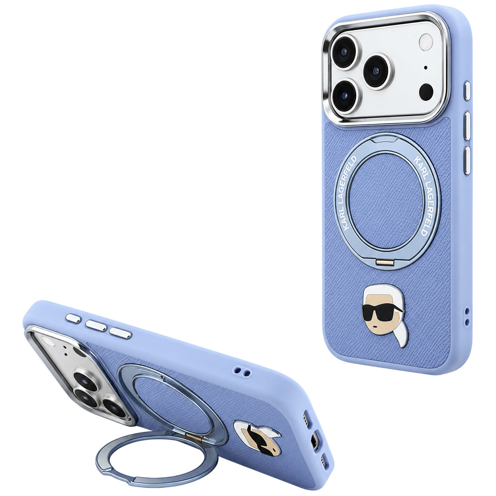 Husa de protectie Karl Lagerfeld compatibil cu iPhone 18 Pro Max / iPhone 17 Pro Max, Albastru