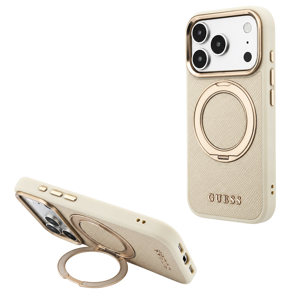 Husa de protectie Guess compatibil cu iPhone 17 Pro / iPhone 18 Pro, Bej