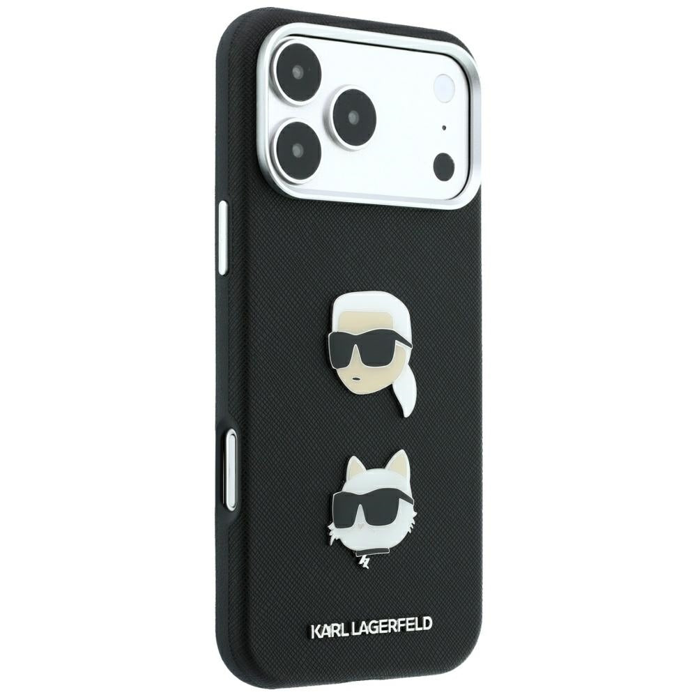 Husa de protectie Karl Lagerfeld Saffiano compatibil cu iPhone 18 Pro / iPhone 17 Pro, Negru