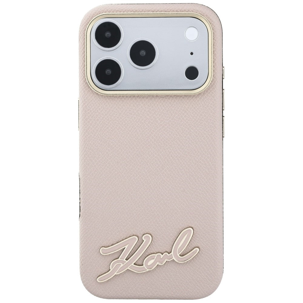 Husa de protectie Karl Lagerfeld compatibil cu iPhone 18 Pro Max / iPhone 17 Pro Max, Roz