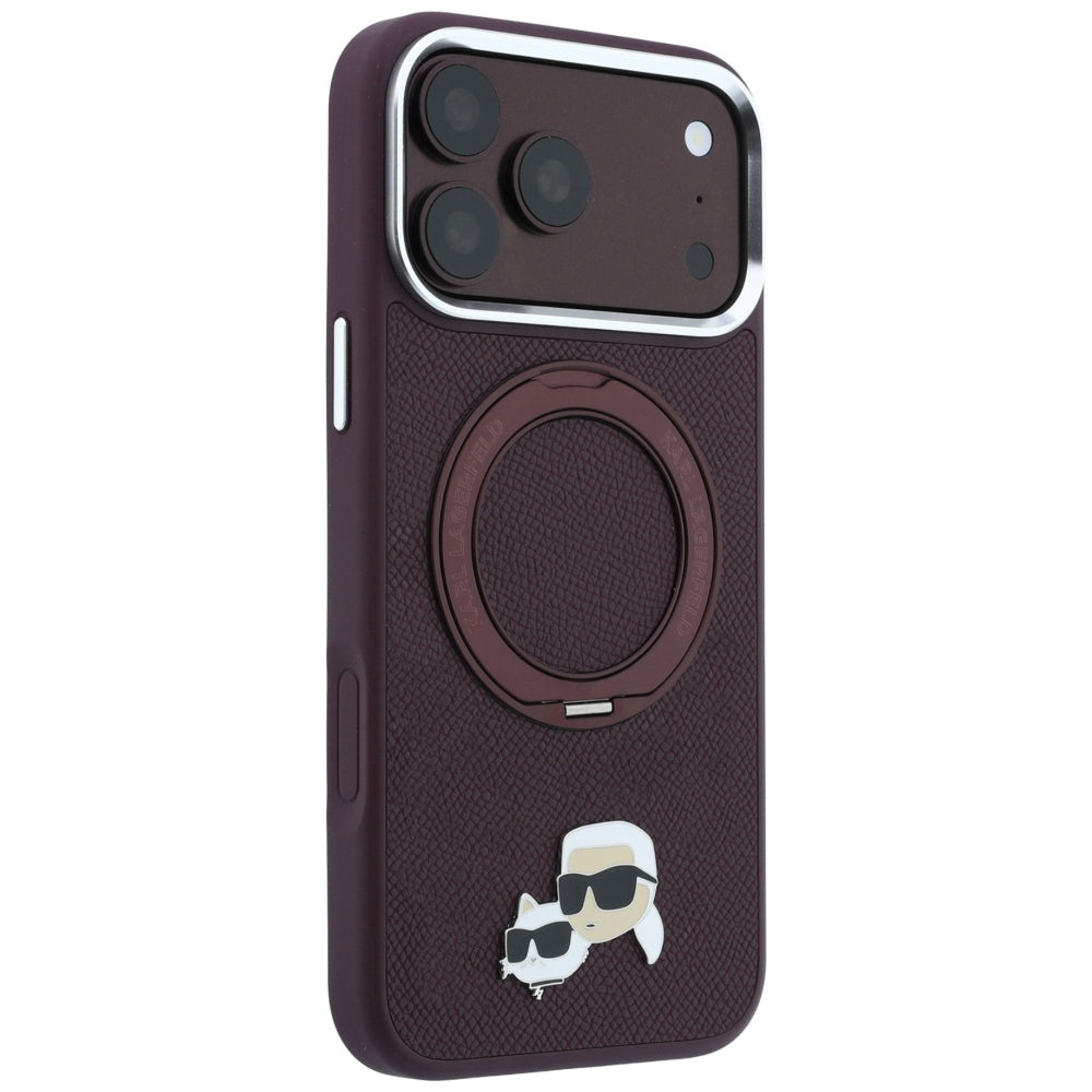 Husa de protectie Karl Lagerfeld compatibil cu iPhone 17 Pro Max / iPhone 18 Pro Max, Bordo