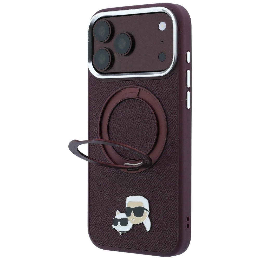 Husa de protectie Karl Lagerfeld compatibil cu iPhone 17 Pro Max / iPhone 18 Pro Max, Bordo