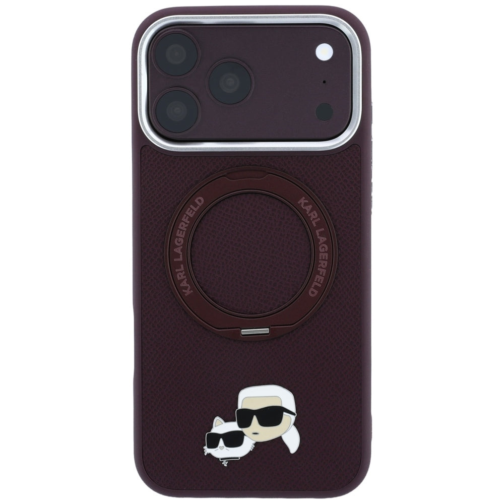 Husa de protectie Karl Lagerfeld compatibil cu iPhone 17 Pro Max / iPhone 18 Pro Max, Bordo