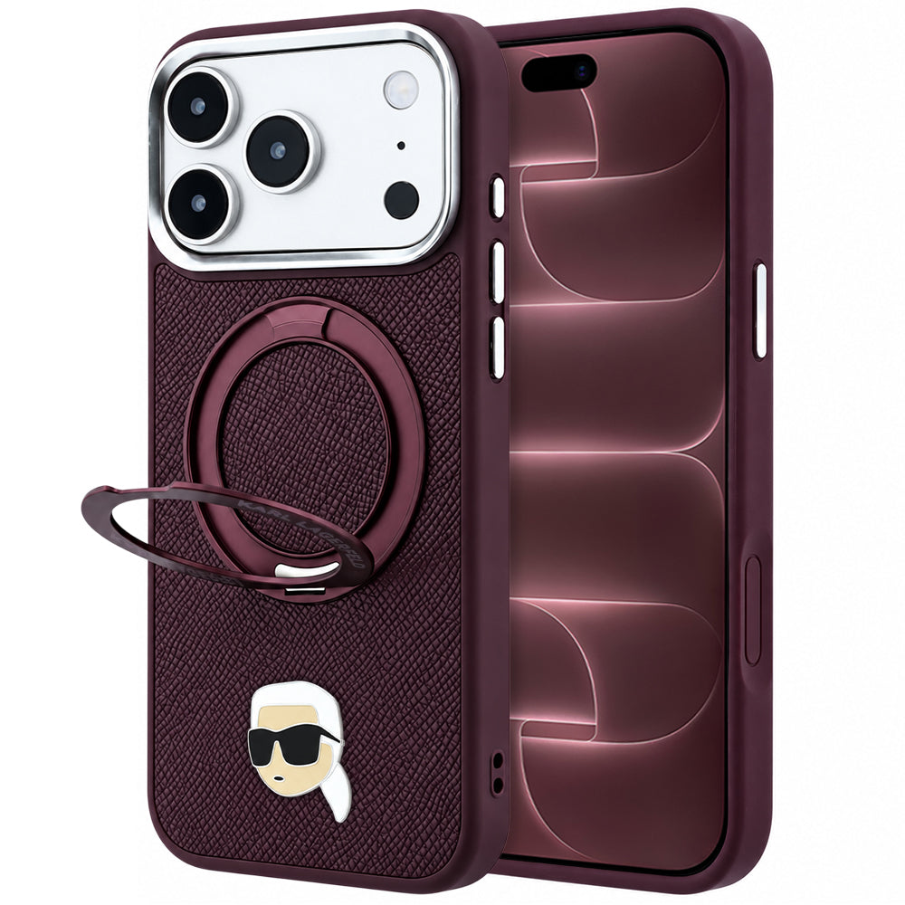 Husa de protectie Karl Lagerfeld compatibil cu iPhone 17 Pro Max / iPhone 18 Pro Max, Roșu