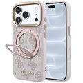 Husa de protectie Guess Ring Stand 360 compatibil cu iPhone 18 Pro / iPhone 17 Pro, Roz